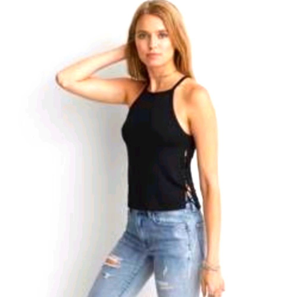 AE black side tie tank